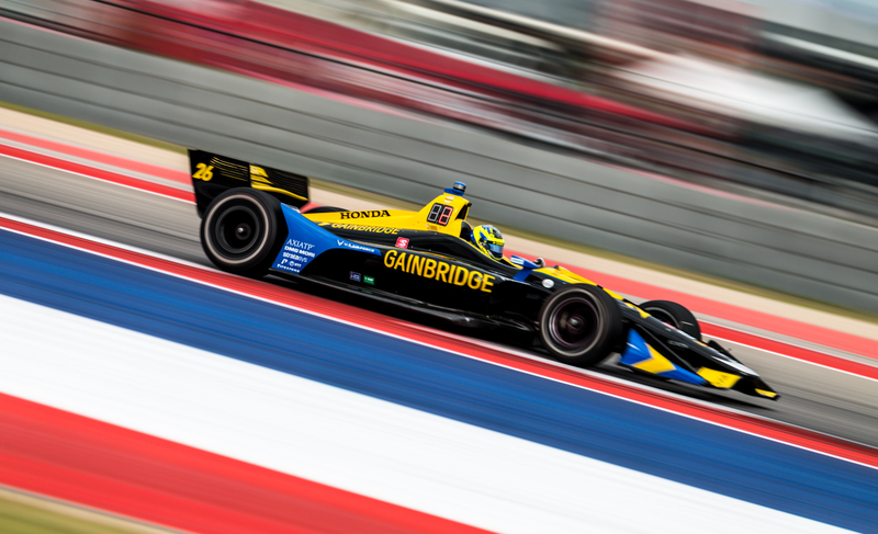 Illustration for article titled Here's All the Action From IndyCar Practice At COTA